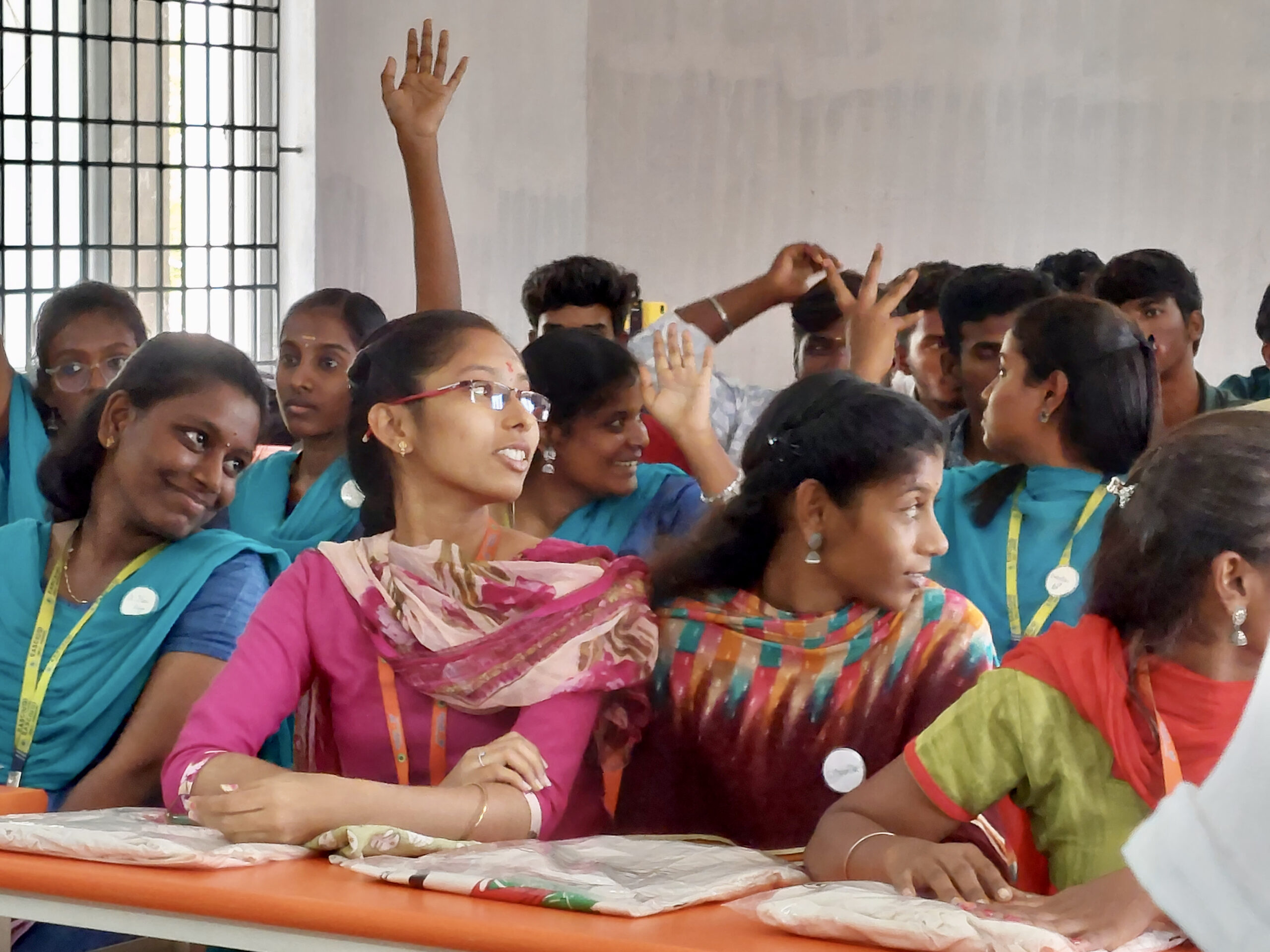Students in Costume Design and Fashion at the Erode College of Arts and Sciences. Photo: Mayke Groffen.